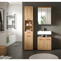 Badezimmer Scout Eiche Artisan Dekor B: 97cm - Schwarz/Eiche Artisan, Trend, Glas/Holzwerkstoff (97cm) - MID.YOU
