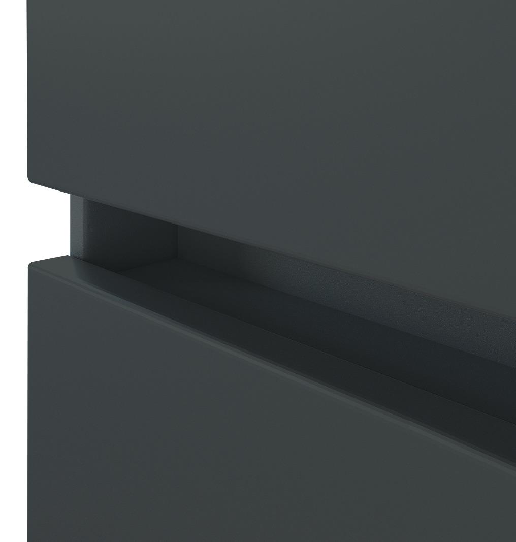 Badezimmer Hochschrank PIENZA grau graphit