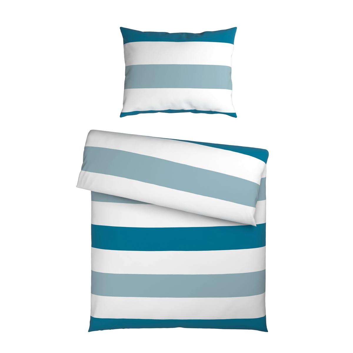 Bettwäsche Irma - Blau/Weiß, MODERN, Textil - Luca Bessoni