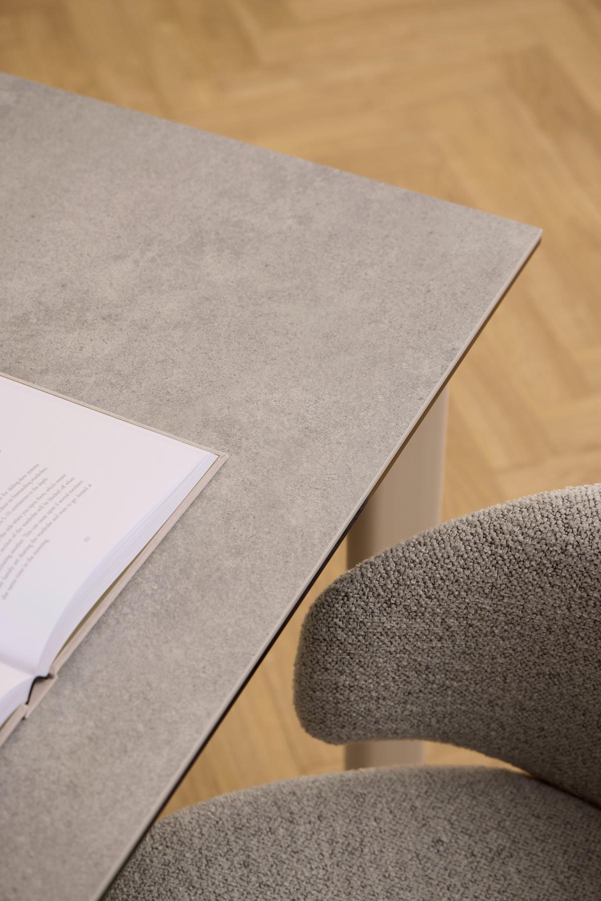 Jedálenský stôl PALERMO keramika  160x90cm - sivá, Trend, kov/keramika (160/75/90cm) - MID.YOU