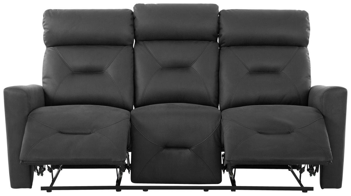 3-sitzer-sofa Aureli Schwarz B: 186,5 Cm - Schwarz, Basics, Holz/Textil (186,5/102,5/92,5cm) - Livetastic