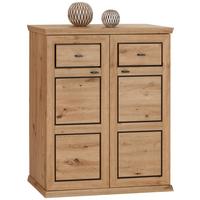 Kommode + Soft-Close B: 90,2cm Harvey, Eiche Dekor/Anthrazit - Eichefarben/Anthrazit, LIFESTYLE, Holzwerkstoff (90,2/108,5/38,5cm)