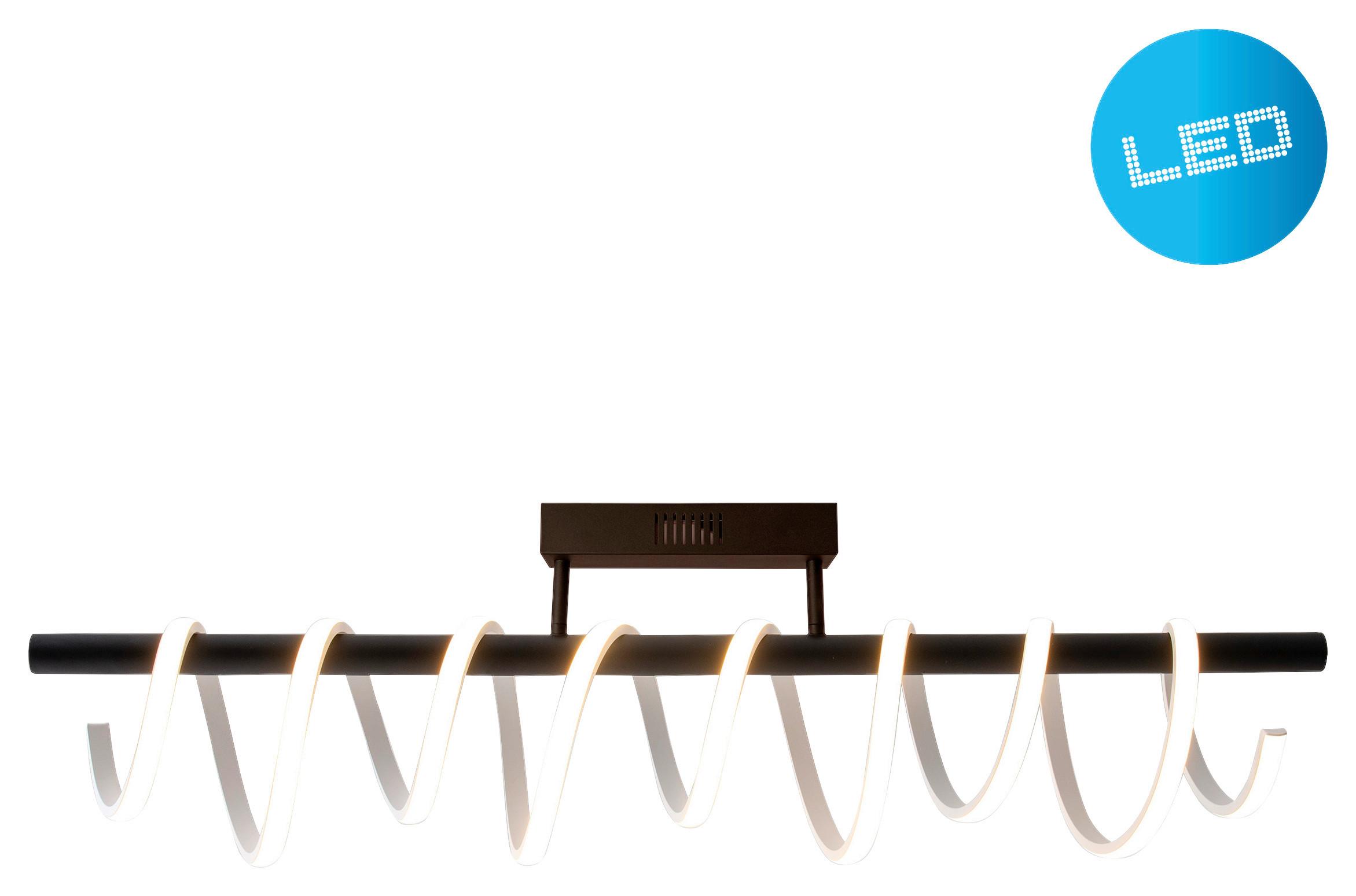 LED-Deckenleuchte Belleza L: 100 cm 1-Flammig dimmbar - Schwarz/Weiß, Design, Kunststoff/Metall (100/27cm) - Näve