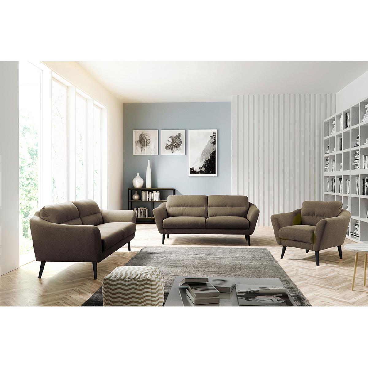 Sessel Tromso Braun B: 92 Cm - Schwarz/Braun, Design, Textil (92/87/88cm) - Livetastic