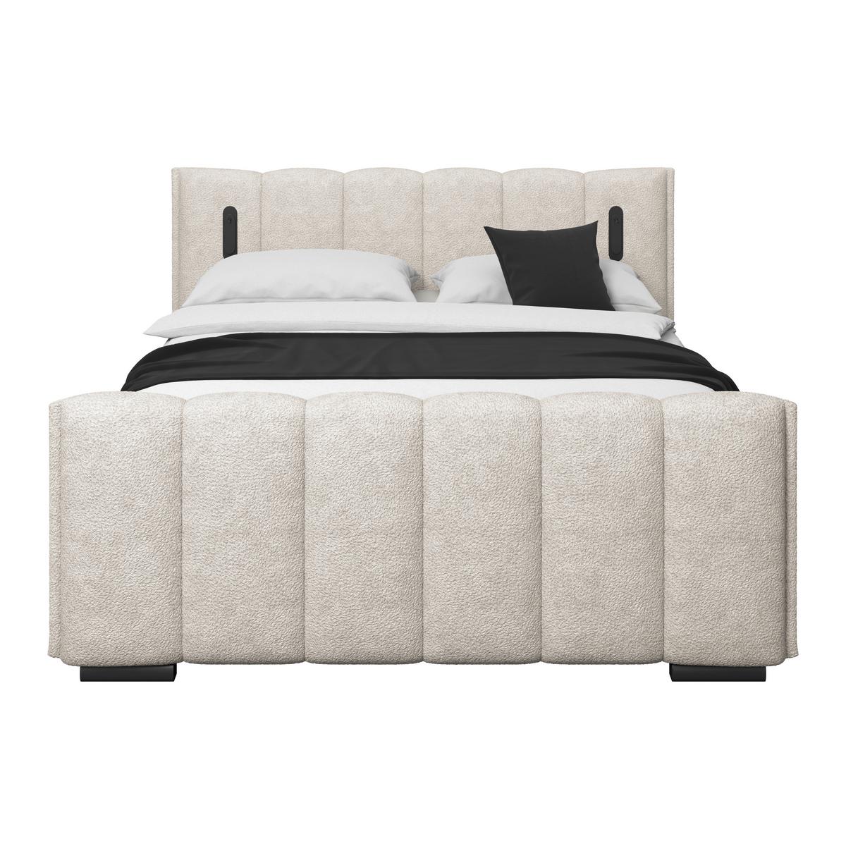 Boxspringbett Elysia inkl. Matratze 180x220 - Beige/Schwarz, Trend, Holz/Holzwerkstoff (180/220cm) - Luca Bessoni