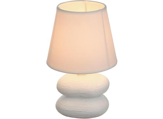 Tischleuchte Lily - Weiß, ROMANTIK / LANDHAUS, Keramik/Textil (15/22cm) - James Wood Tischleuchte Lily - Weiß, ROMANTIK / LANDHAUS, Keramik/Textil (15/22cm) - James Wood