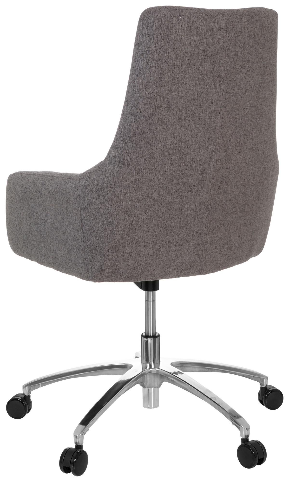 Bürostuhl Shake 100 Dunkelgrau Bis 110 Kg - Dunkelgrau/Silberfarben, Basics, Kunststoff/Textil (65/97/60cm) - MID.YOU