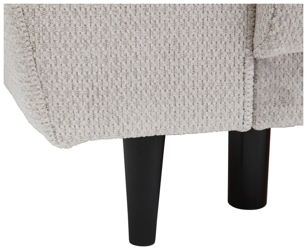 3-sitzer-sofa Mit Schlaffunktion Siena B: 245 Cm - Hellgrau/Schwarz, Design, Textil (245/85/92cm) - Livetastic