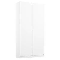 Drehtürenschrank B: 91 Cm Alabama, Weiß - Weiß, MODERN, Holzwerkstoff (91/229/54cm) - Rauch Möbel