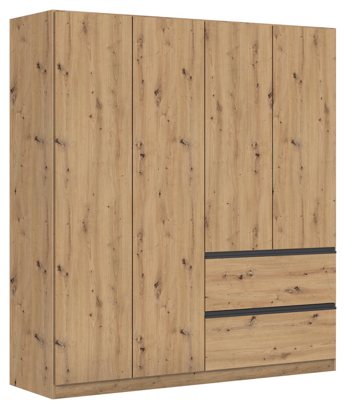 Drehtürenschrank Costa Eiche Artisan Dekor - Eiche Artisan, MODERN, Holzwerkstoff (181/197/54cm) - Rauch Möbel