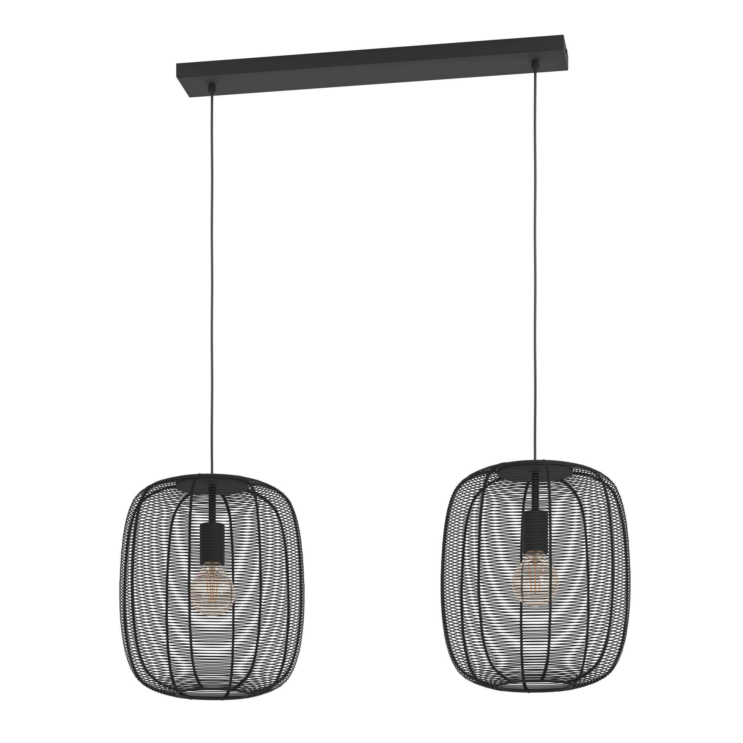 Hängeleuchte 43966 Rinroe - Schwarz, KONVENTIONELL, Metall (90/33/110cm) - Eglo