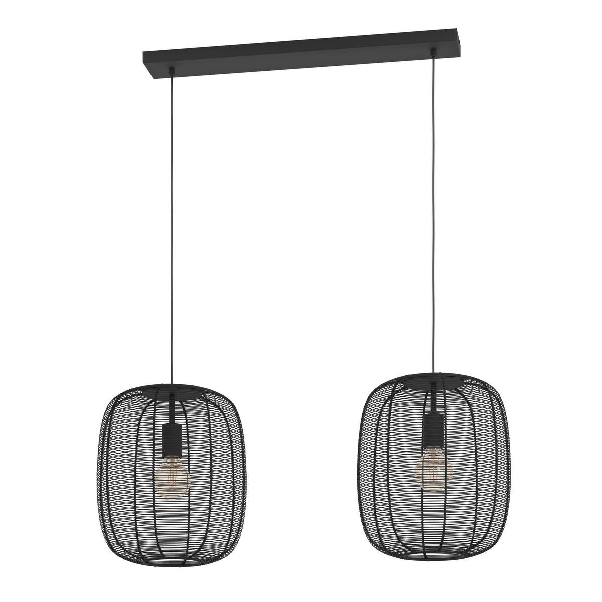 Hängeleuchte 43966 Rinroe - Schwarz, KONVENTIONELL, Metall (90/33/110cm) - Eglo