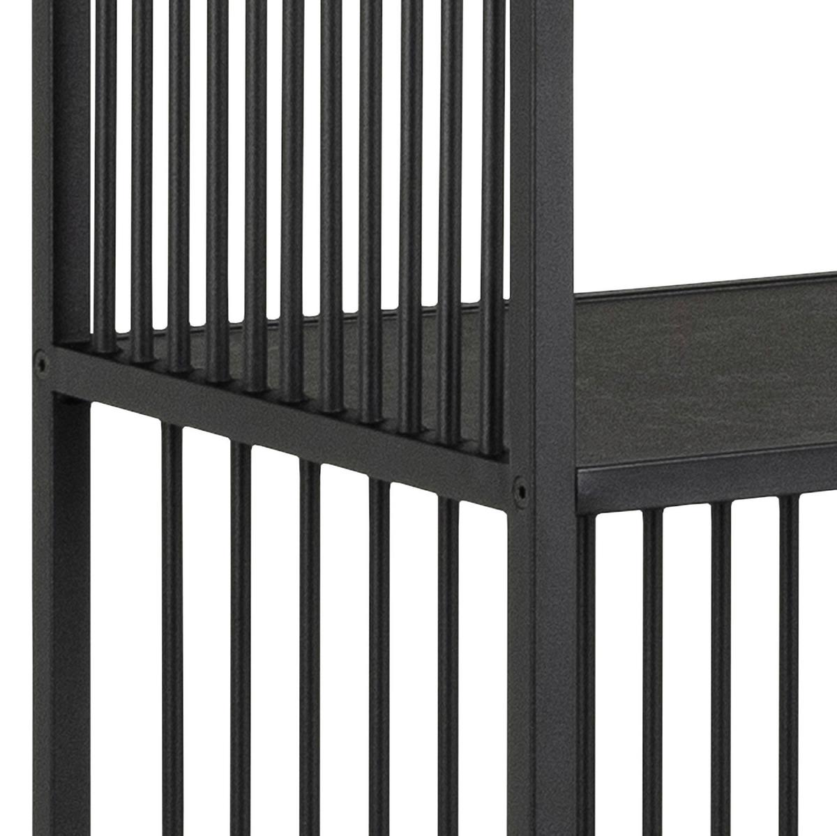 Regal Strington Schwarz Mdf B: 85 Cm - Schwarz, Design, Holzwerkstoff/Metall (85/185/35cm) - MID.YOU