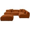 Ecksofa Bloom Mit Hocker Rostfarben - Rostfarben, Trend, Textil (315/235cm) - Livetastic