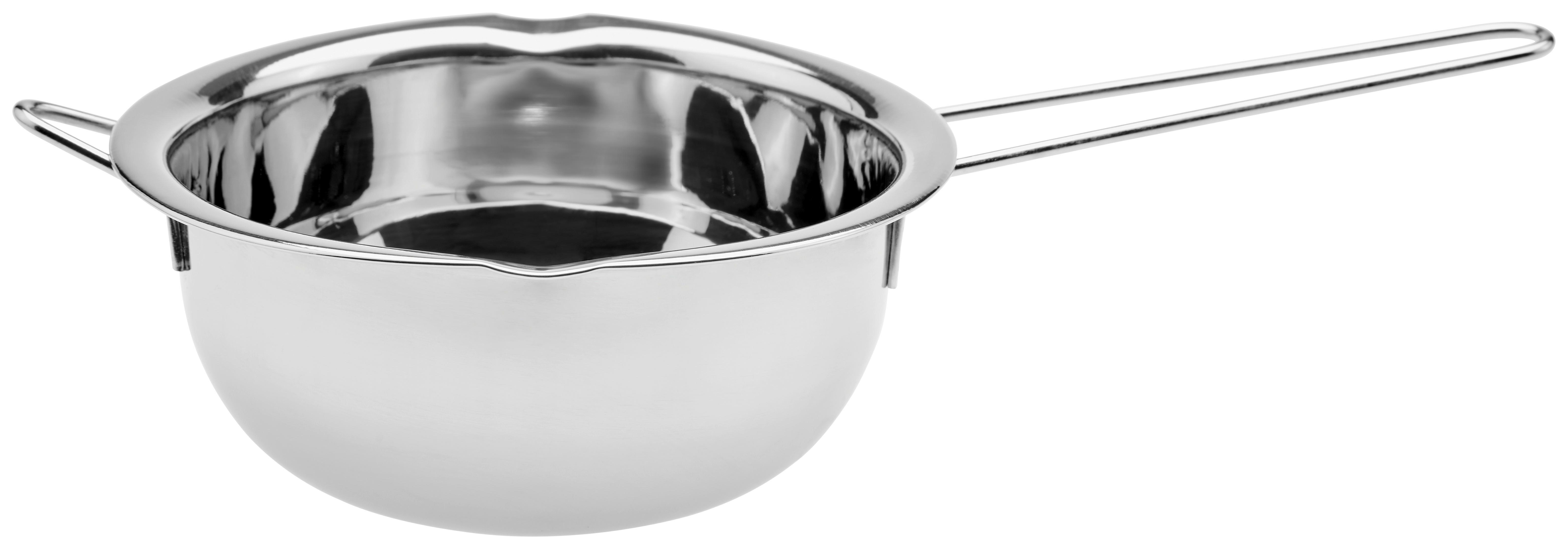 Schmelztopf 570 Ml Edelstahl Backofengeeignet - Edelstahlfarben, MODERN, Metall (14/6cm) - Luca Bessoni