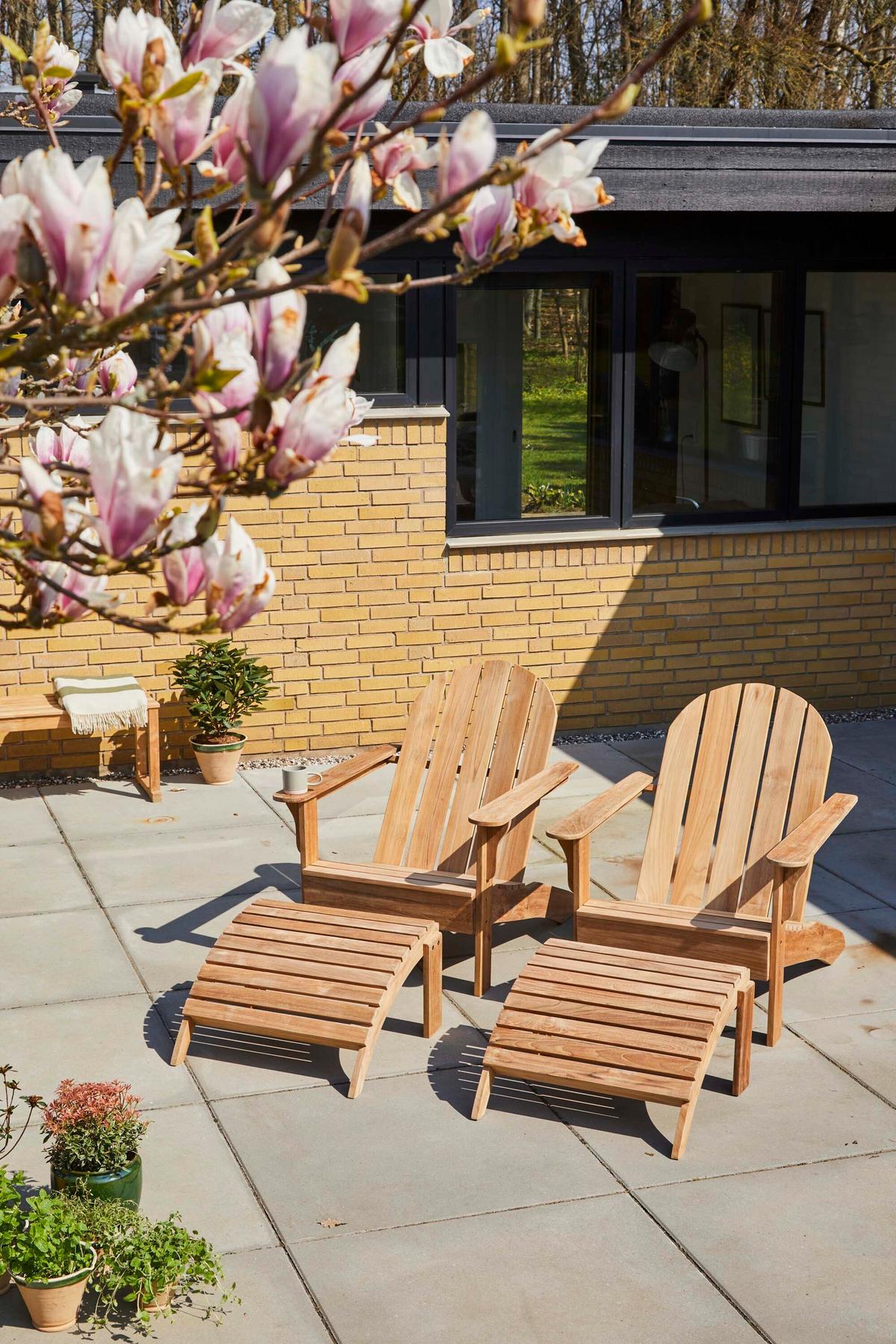 Gartnliege Ellen/vito, Natur 105x88x80 Cm - Teakfarben, Natur, Holz (105cm) - Gardenson