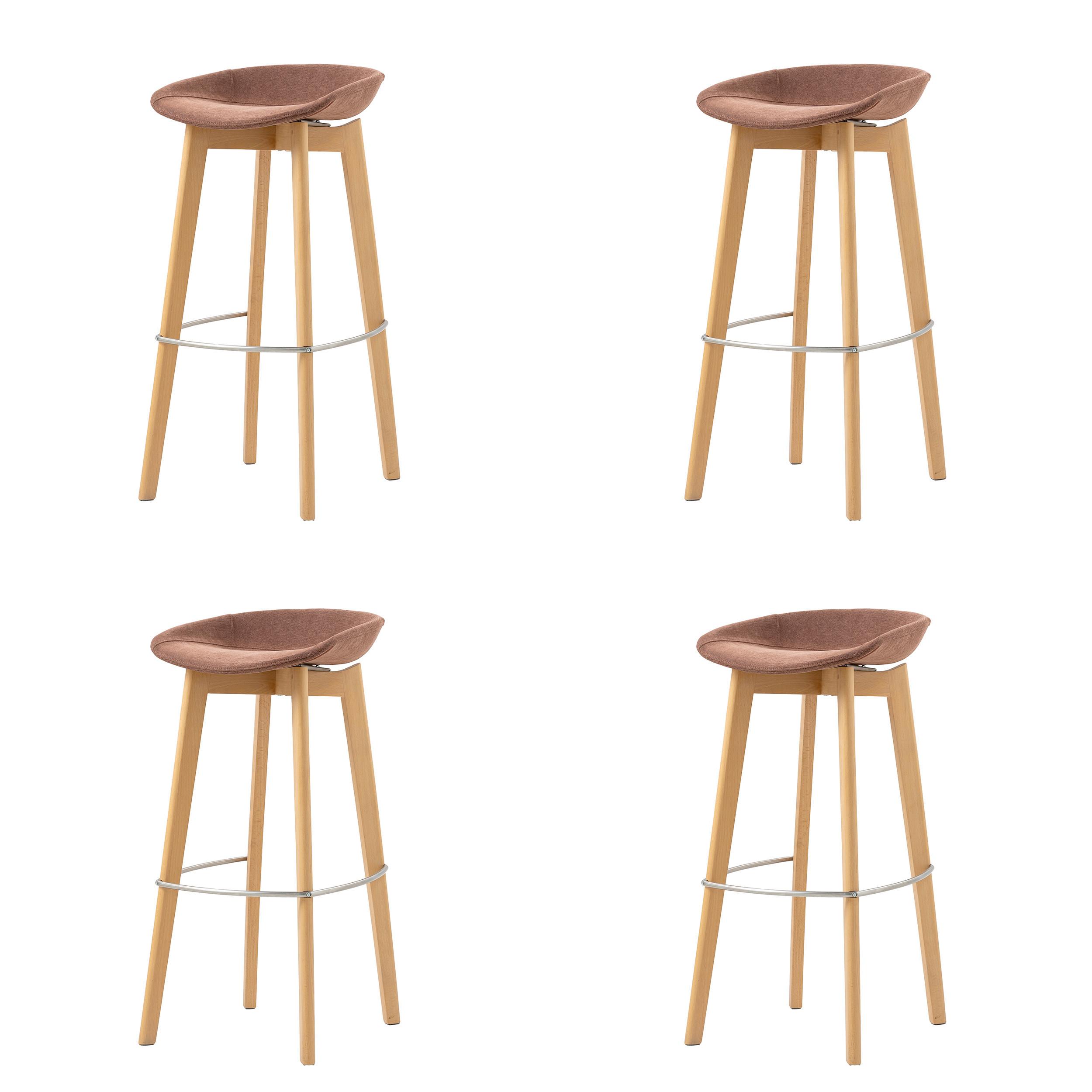 Barhocker-Set Keeve - Terracotta, MODERN, Holz/Metall (44,5/90/46cm) - MID.YOU