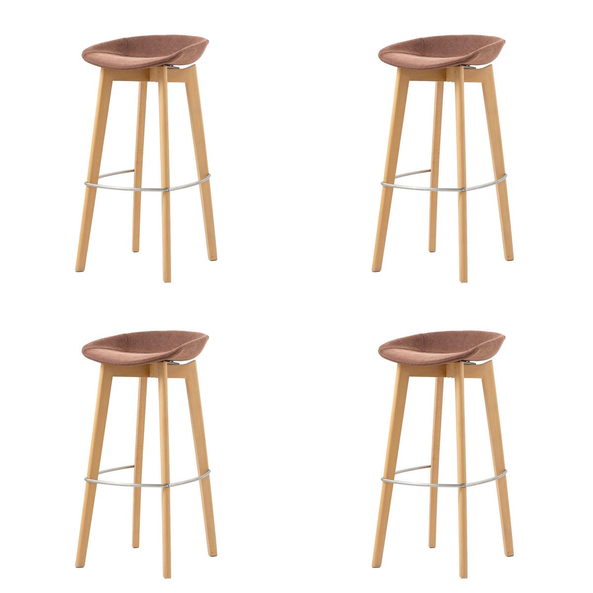 Barhocker-Set Keeve - Terracotta, MODERN, Holz/Metall (44,5/90/46cm) - MID.YOU