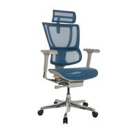 Drehstuhl Ergohuman Slim I G - Blau/Silberfarben, Basics, Kunststoff/Textil (69/116-138/66cm) - MID.YOU