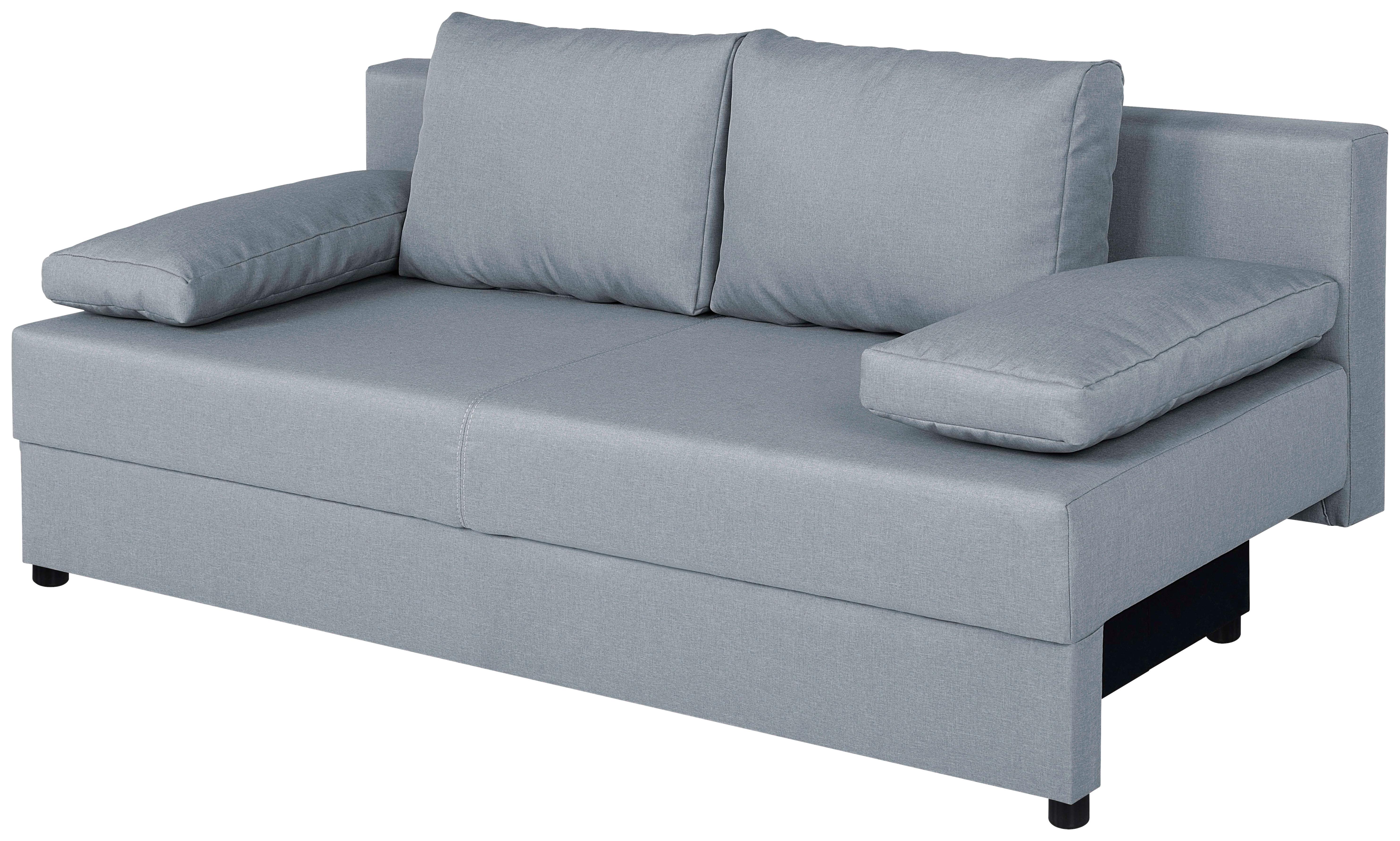 Rozkládací pohovka MEGA, stříbrná - barvy stříbra, Design, kompozitní dřevo/textil (190/80/75cm) - Based