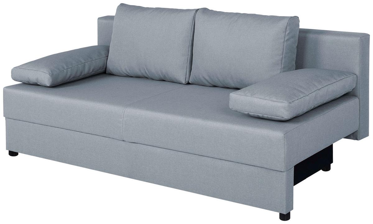 Schlafsofa Mega Silberfarben 190x80x75 cm - Silberfarben, Design, Holzwerkstoff/Textil (190/80/75cm) - P & B