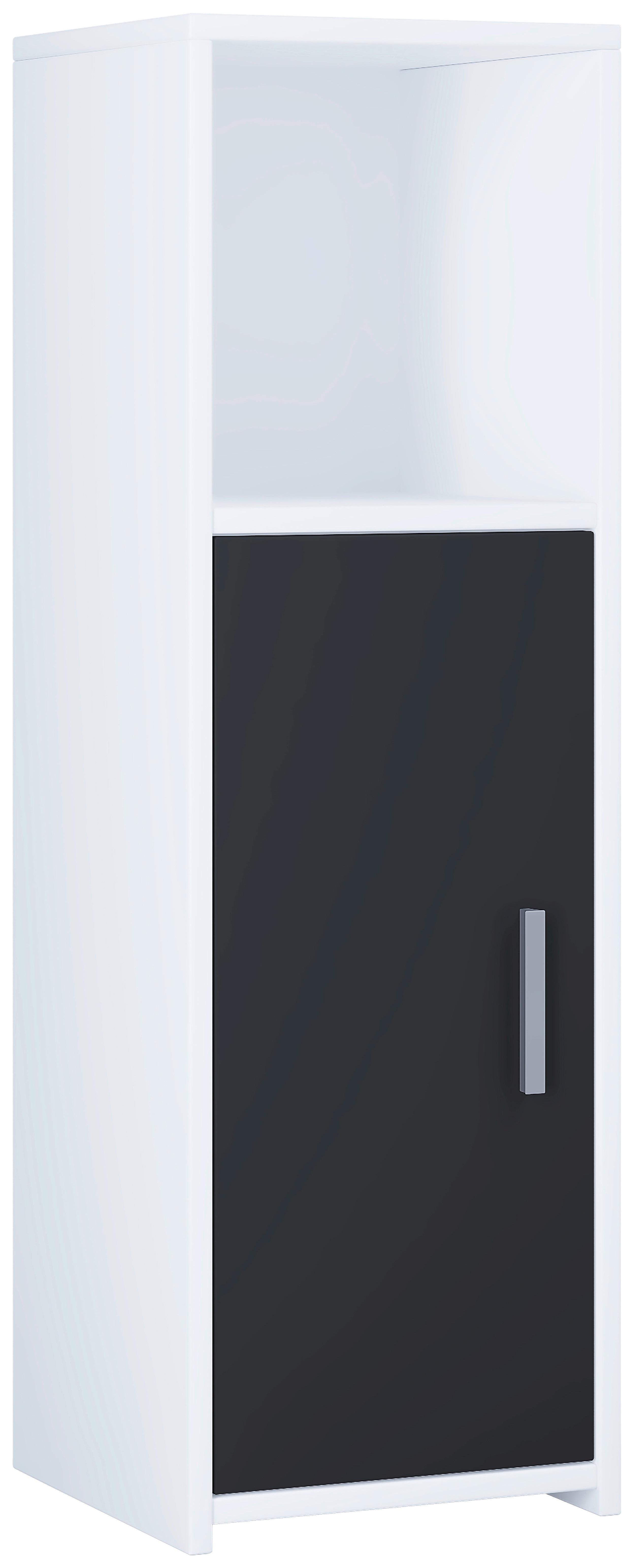 Midischrank mit Offenem Fach Zalo L B: 30 cm Schwarz/Weiß