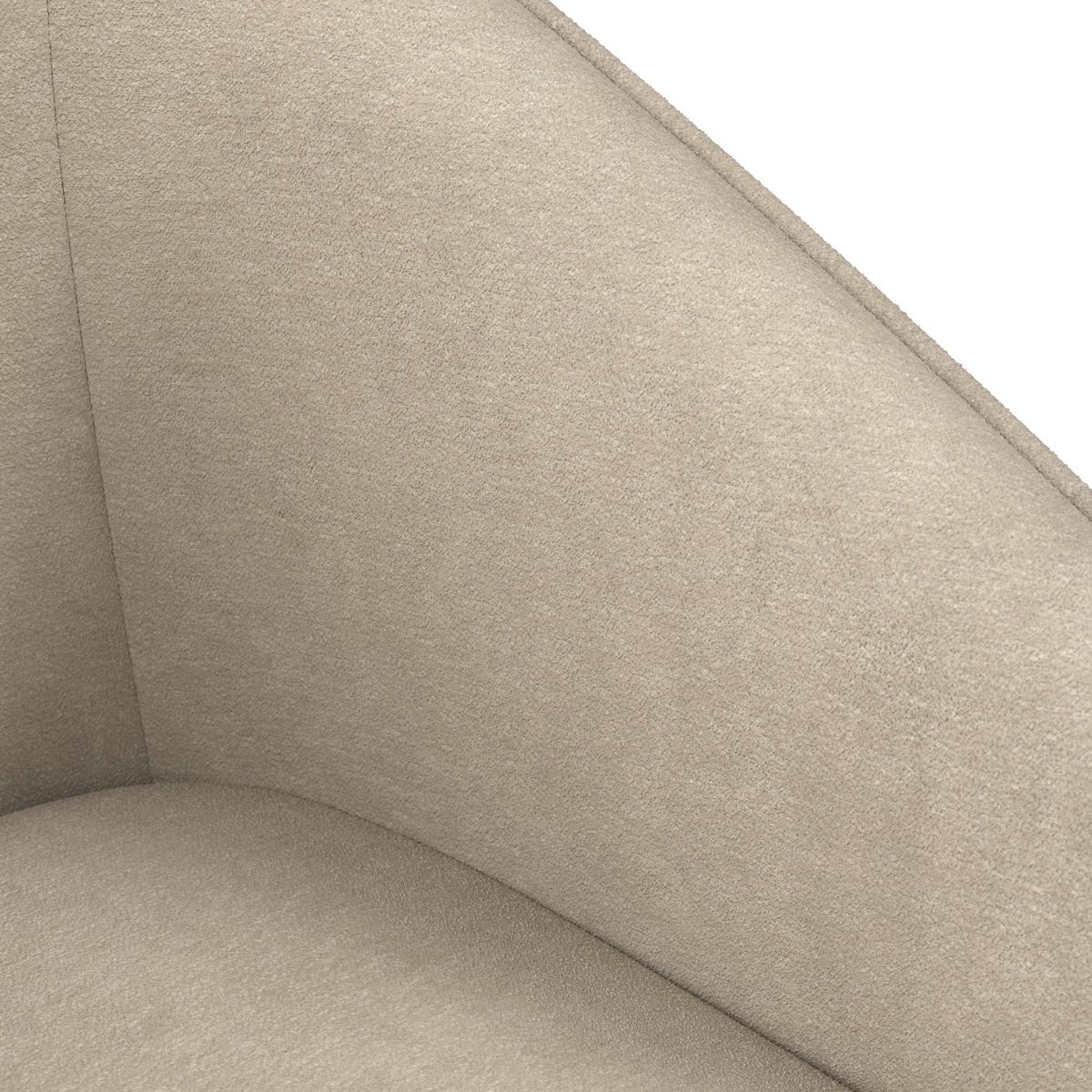 STOLIČKA S PODRÚČKAMI EMMIE - farba duba/taupe, Modern, drevo/textil (60/75/60cm) - Bessagi Home