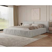 POLSTERBETT Vanessa Grau 140x200cm - Schwarz/Grau, MODERN, Holz/Metall (140/200cm) - Livetastic