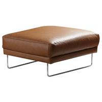 Ecksofa Spring Cognac Chrom B: 96 cm - Chromfarben/Cognac, Design, Leder (96/45/80cm) - Livetastic