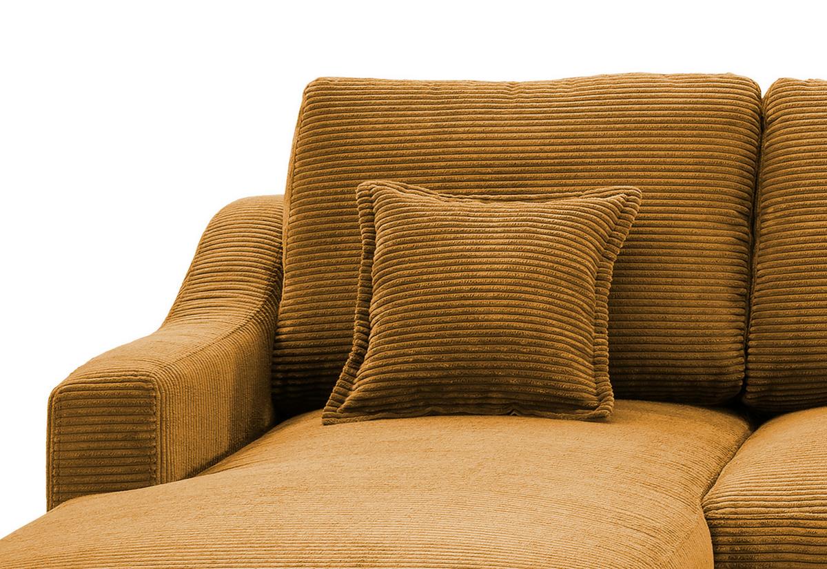 Wohnlandschaft Valentina - Goldfarben/Naturfarben, KONVENTIONELL, Textil (150/301/200cm) - P & B