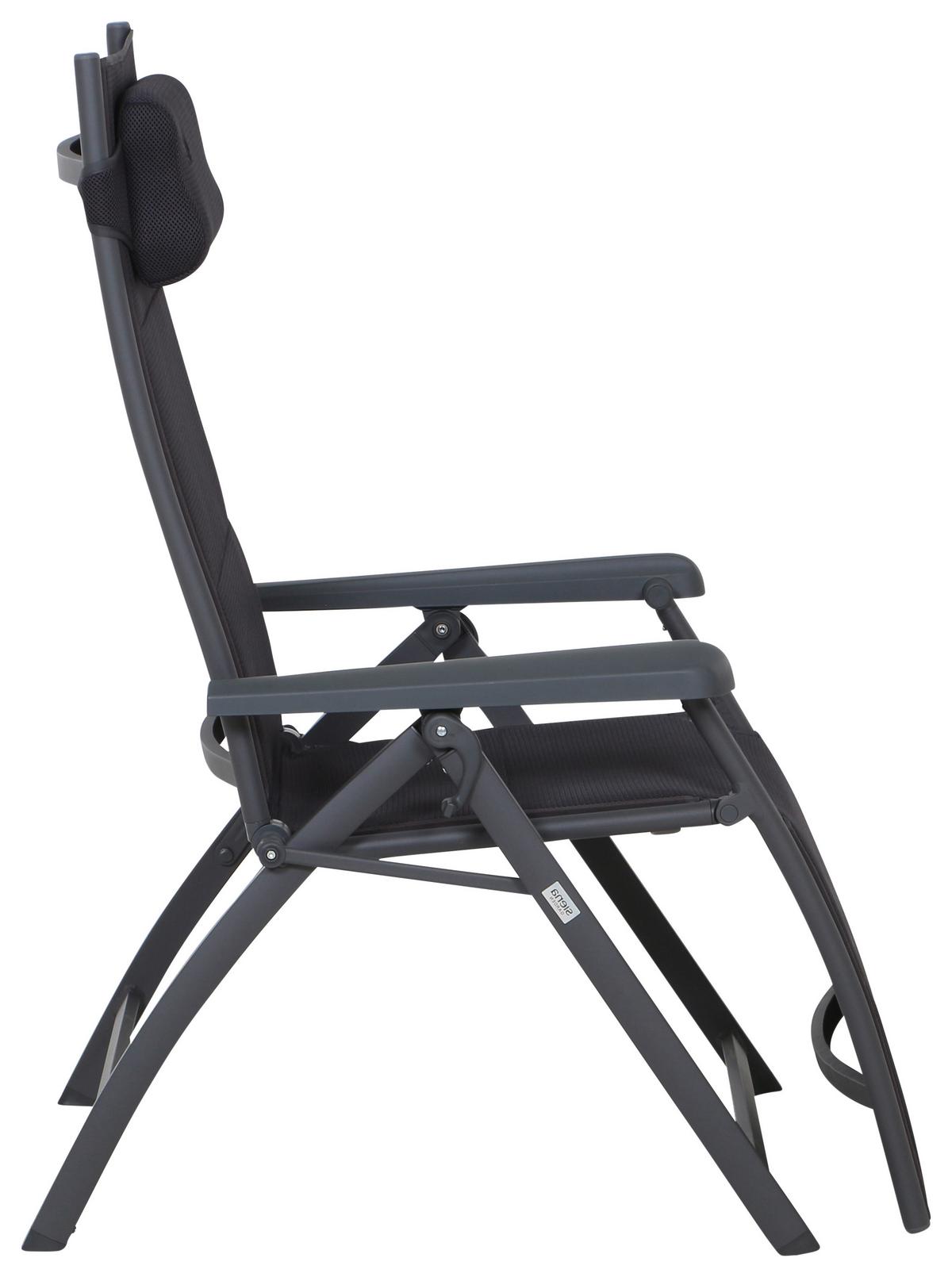 Garten-relaxliegel Klappbar Aluminium - Anthrazit, KONVENTIONELL, Textil/Metall (69/124/84cm) - Siena Garden