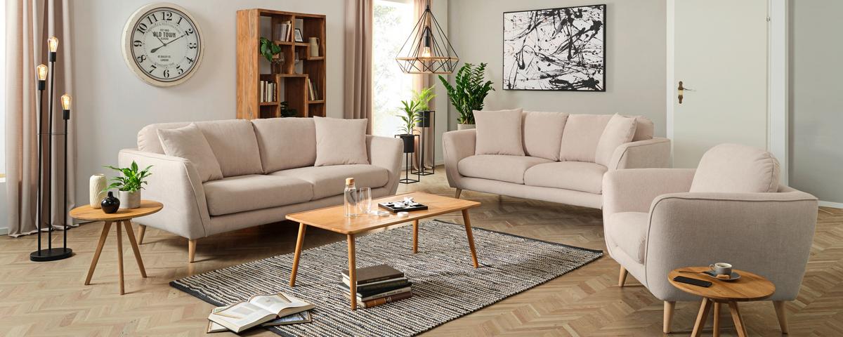 ODKLÁDACÍ STOLEK SIEGEN - přírodní barvy, Konvenční, dřevo (50/45cm) - Zandiara