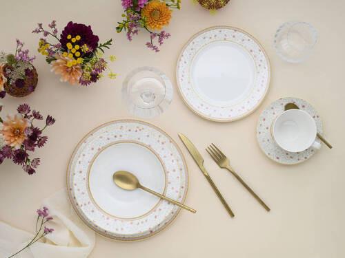 Kombinovaný servis 30-dielny - perleťová, Trend, keramika - Creatable