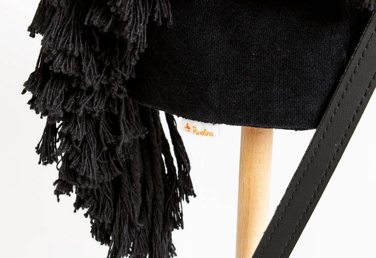 Steckenpferd Natur/Schwarz BxHxT: 24x65x12 cm - Schwarz/Naturfarben, Basics, Textil (24/65/12cm) - Pinolino