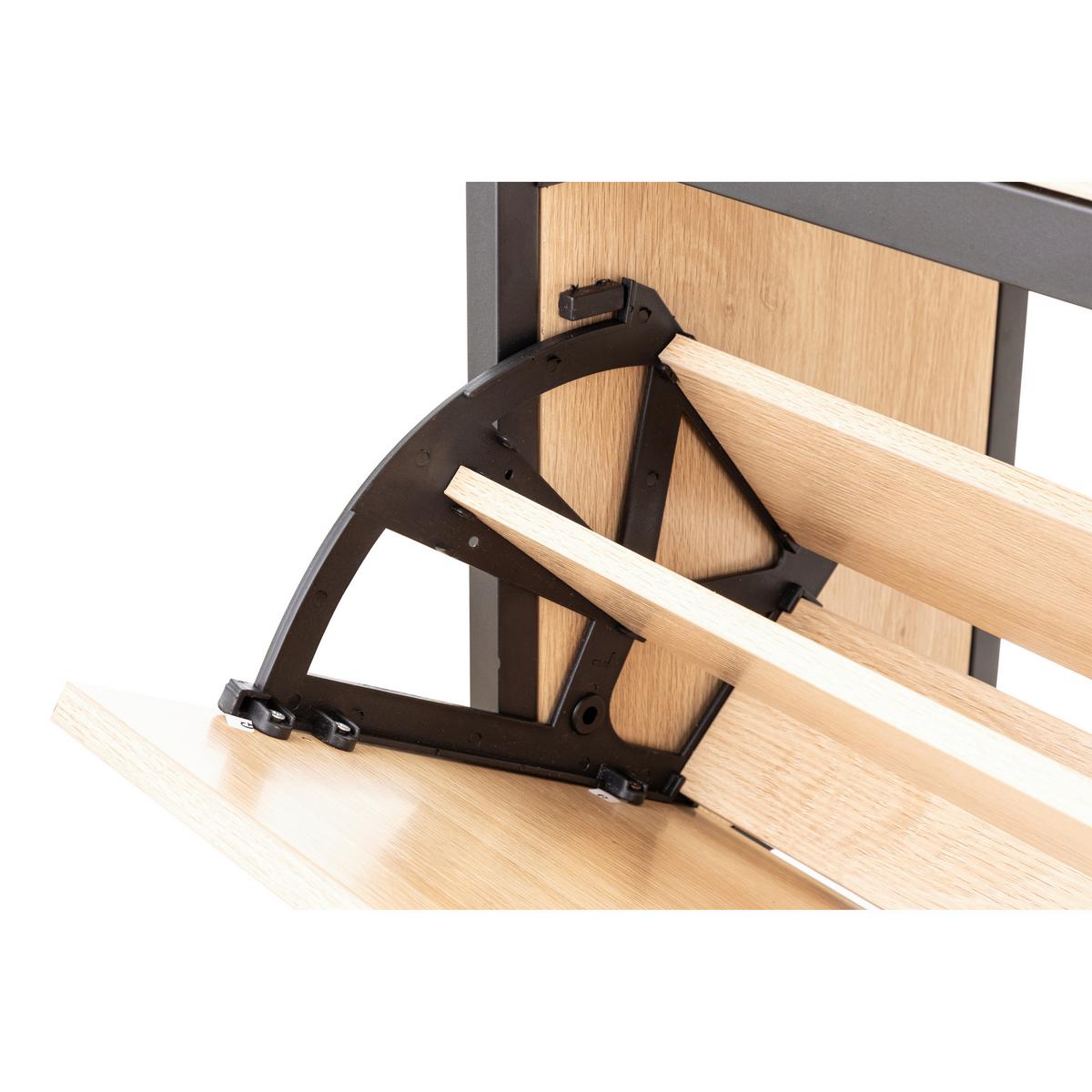 GARDEROBE Schwarz/Eichefarben B: 85cm - Eichefarben/Schwarz, Design, Holzwerkstoff/Metall (85/180/30cm) - MID.YOU