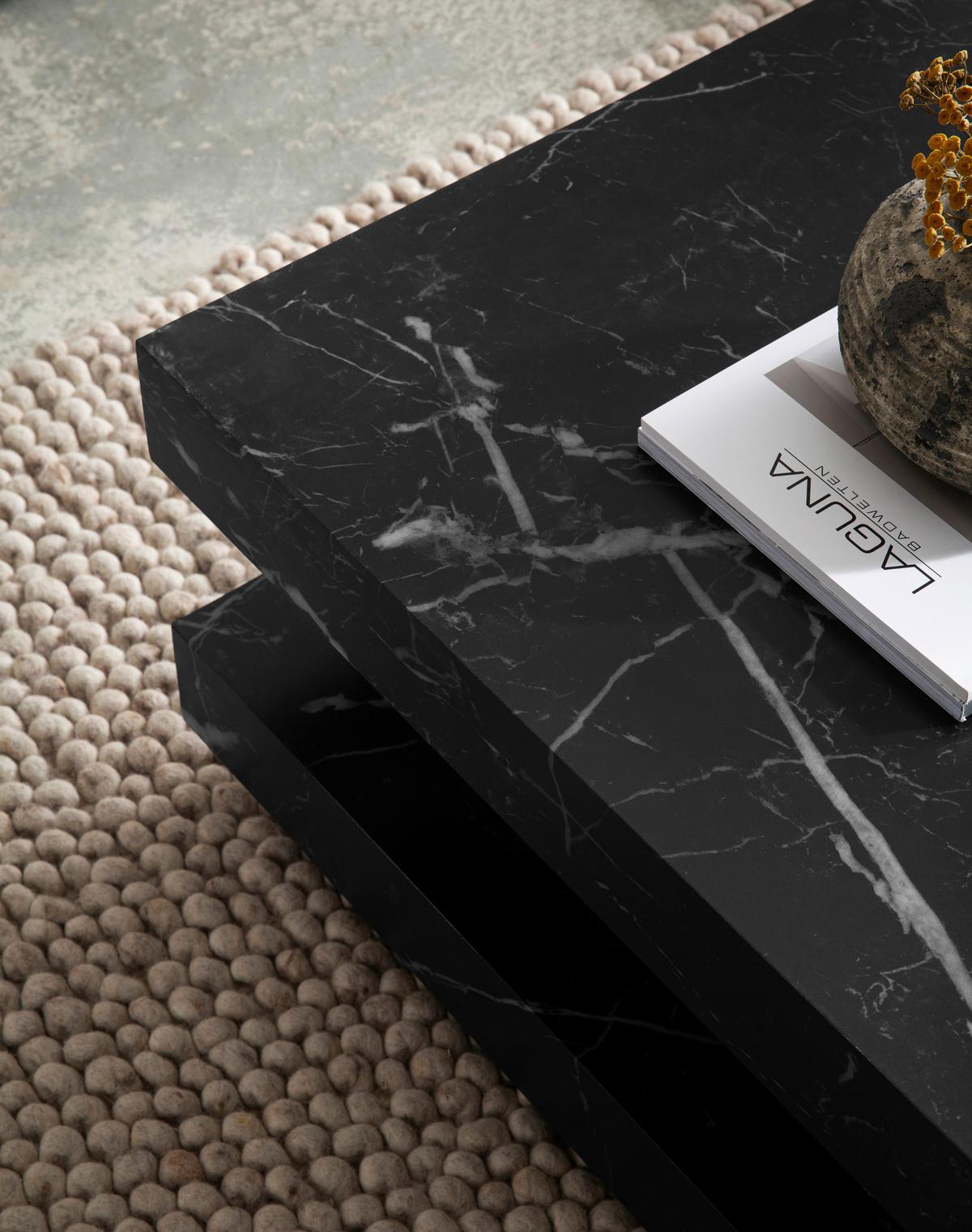 Couchtisch Schwarz L: 60 Cm - Schwarz, Design, Holzwerkstoff (60/60/34cm) - Livetastic