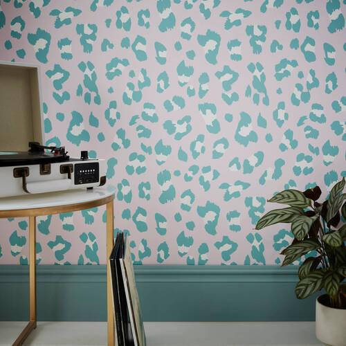 Vliestapete 118725 - Blau/Pink, Basics, Papier/Kunststoff (52/1000cm)