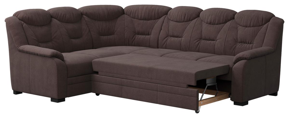 Rohová sedačka MARCUS, ľavá, hnedá ženilka - hnedá/čierna, Basics, textil/plast (211/263cm) - MID.YOU