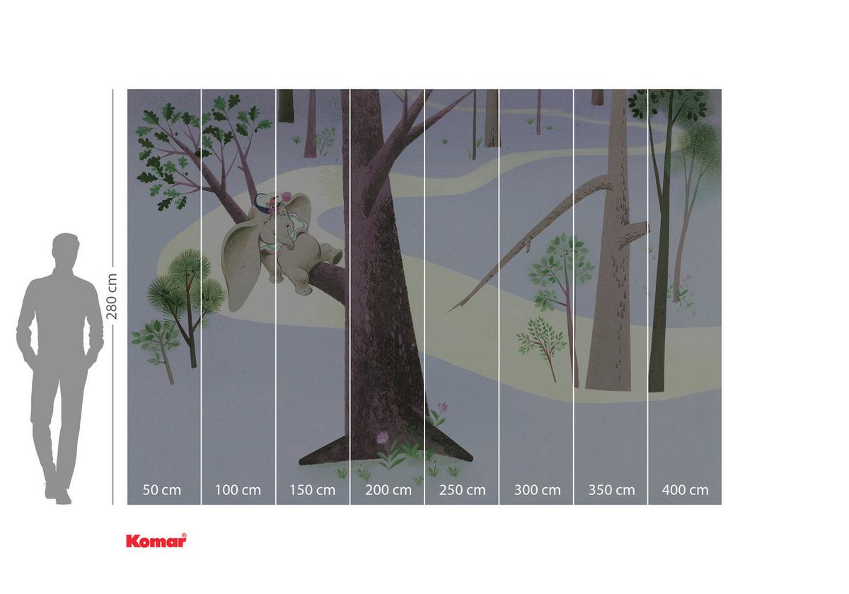 Fototapete Dumbo Sleep On Tree - Multicolor, Trend, Papier (400/280cm)