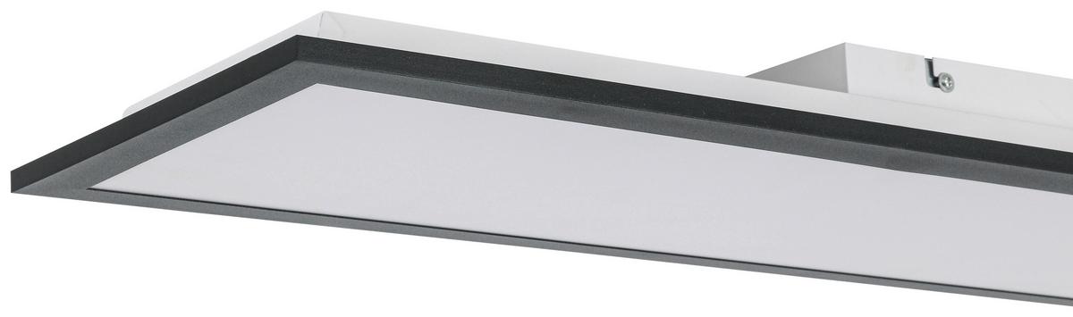 STROPNÉ LED SVIETIDLO JUO - čierna/biela, Modern, kov/plast (80/20/6,5cm) - Mömax