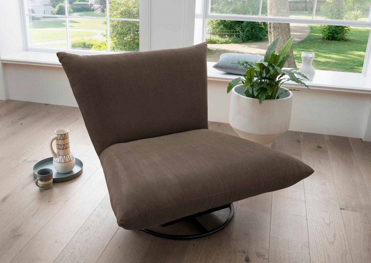 Relaxsessel Cremona Braun B: 100 Cm - Schwarz/Braun, Design, Textil (100/78/96cm) - Livetastic