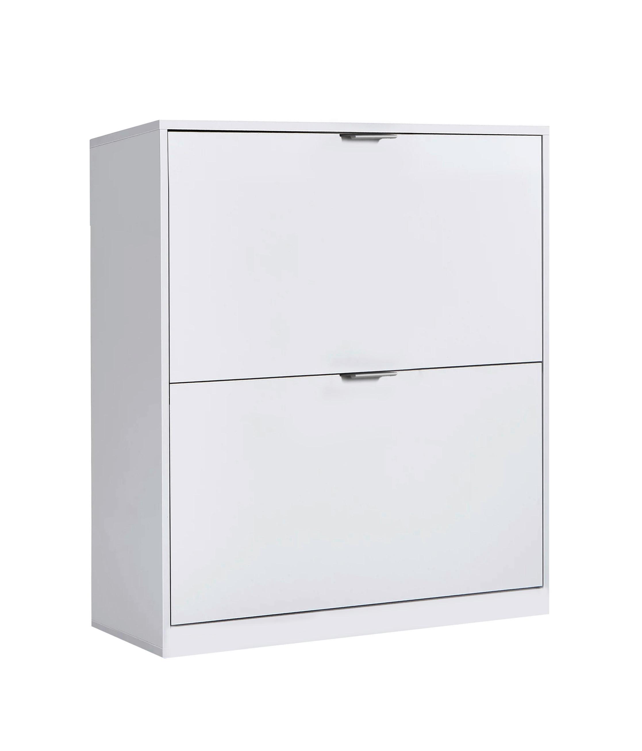 Cipősszekrény Yoro 2 64/82,4cm - fehér, Konventionell, faalapú anyag (64/82/19cm)