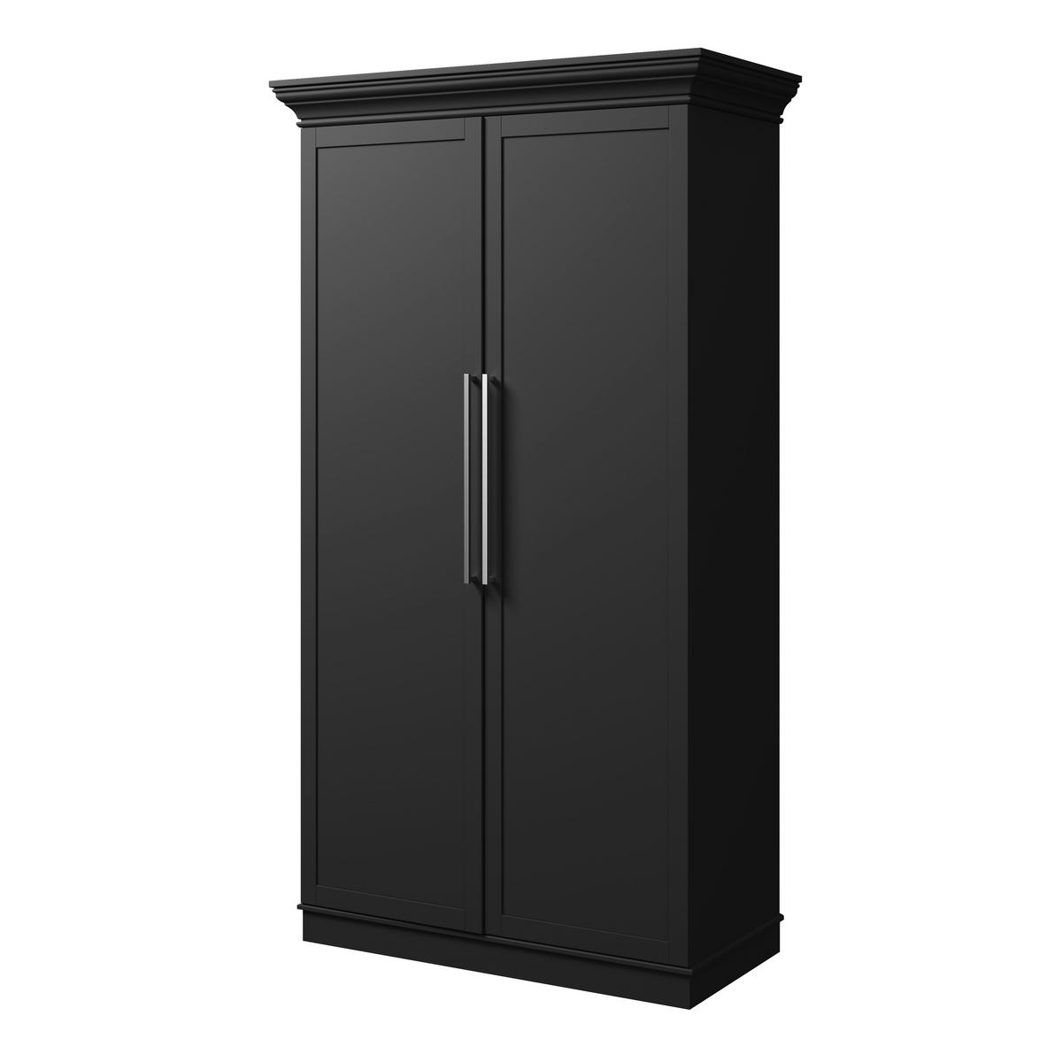 Kredenc Alvaro, š: 122 cm - černá, Moderní, kov/kompozitní dřevo (121,5/220/55,5cm) - Bessagi Home