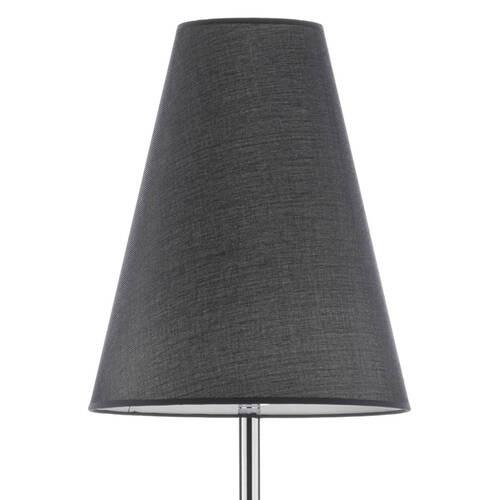 Stehleuchte 4917/ptn - Chromfarben/Schwarz, KONVENTIONELL, Textil/Metall (35/180cm)
