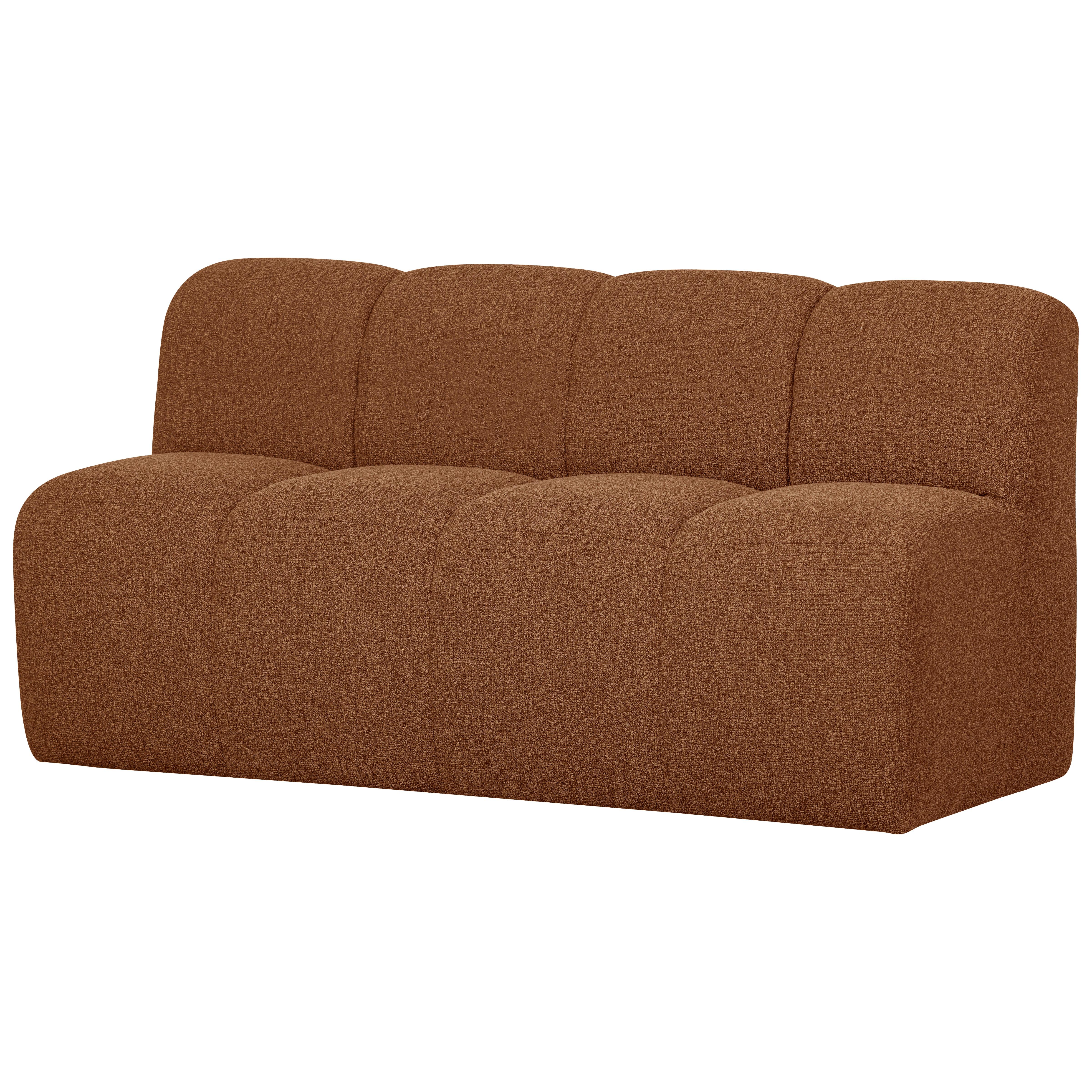 Sitzbank Mojo Rotbraun B: 164cm - Rotbraun/Schwarz, MODERN, Textil (164/83/73cm) - Livetastic