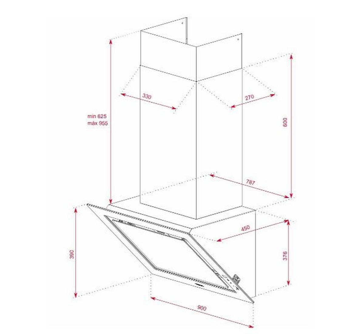 Digestor Teka DLV 98660 TOS ST - Modern (90/100/45cm) - Teka