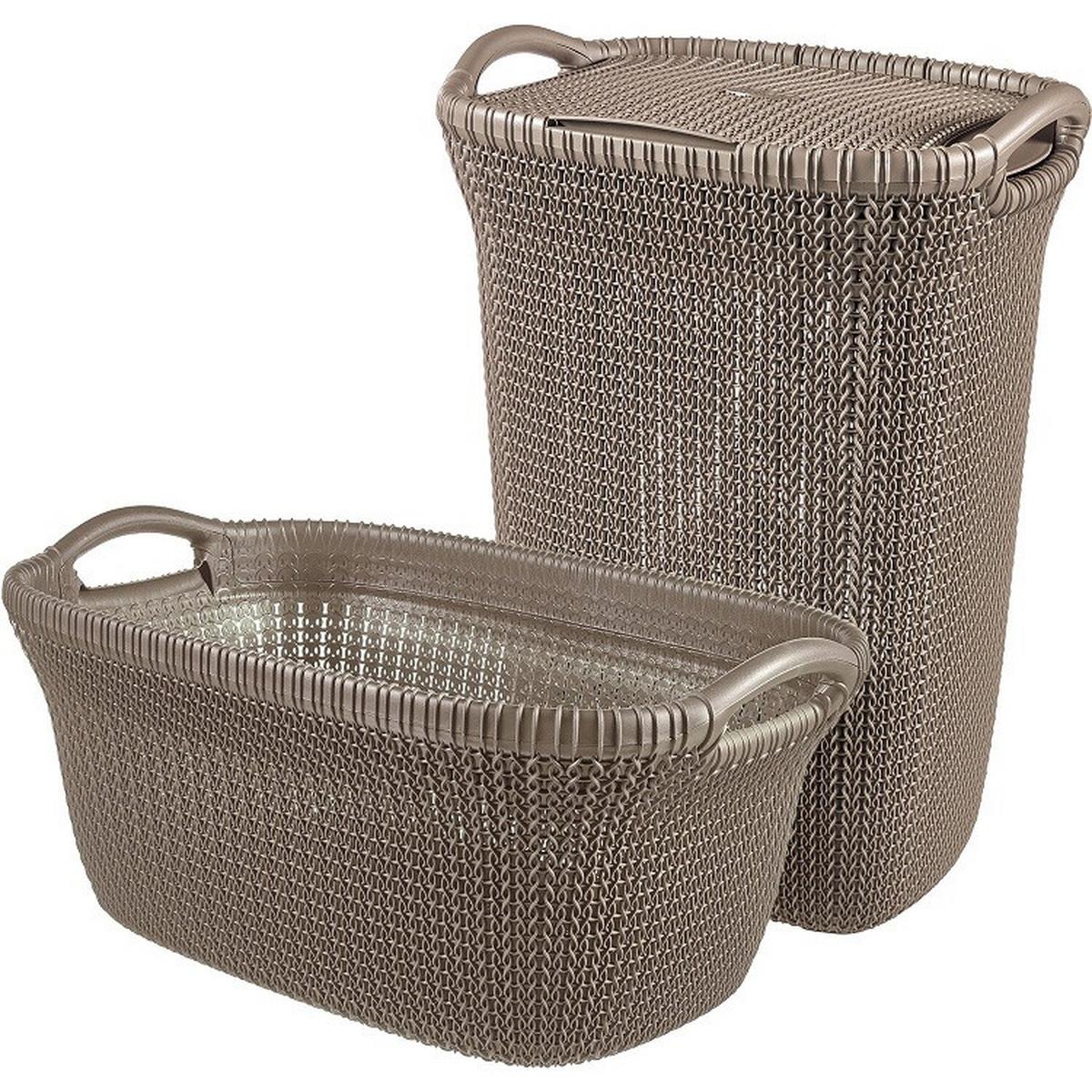 Koš na prádlo HAMPER 40 L - tmavě zelená, Moderní, plast (39/27/60cm)
