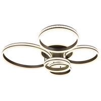 LED-Deckenleuchte 67314-120 - Klar/Titanfarben, Design, Kunststoff/Metall (114/91/21,5cm) - Globo