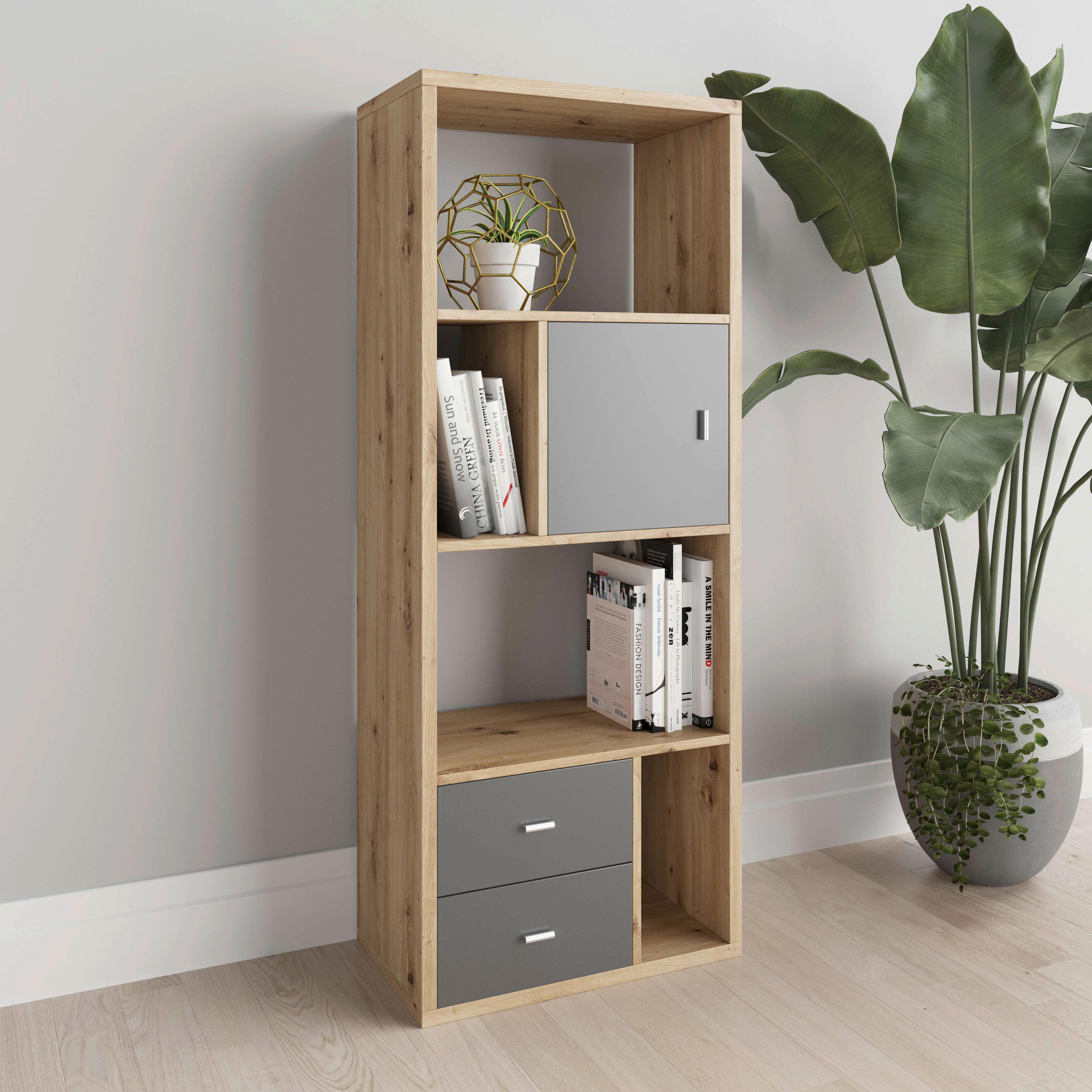 Container Fortuna - Grau, Basics, Holzwerkstoff (34/34/33,4cm) - MID.YOU