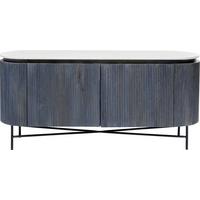 Sideboard 160 Cm Mangoholz Anthrazit Marmor/weiß - Anthrazit/Schwarz, Trend, Holz/Holzwerkstoff (160/75/45cm) - Kare-Design